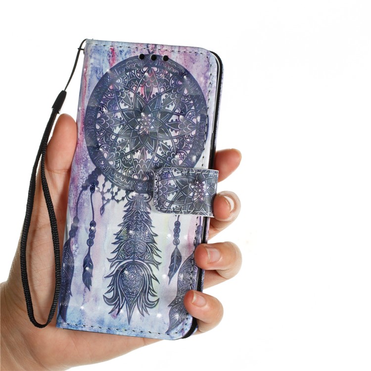 Pattern Printing PU Leather Stand Protective Case for Samsung Galaxy S9 - Unique Windbell-6