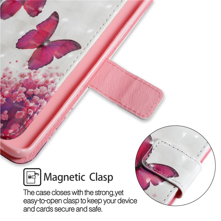 Pattern Printing Wallet Leather Stand Case for Samsung Galaxy S9 Plus G965 - Vivid Butterflies-6