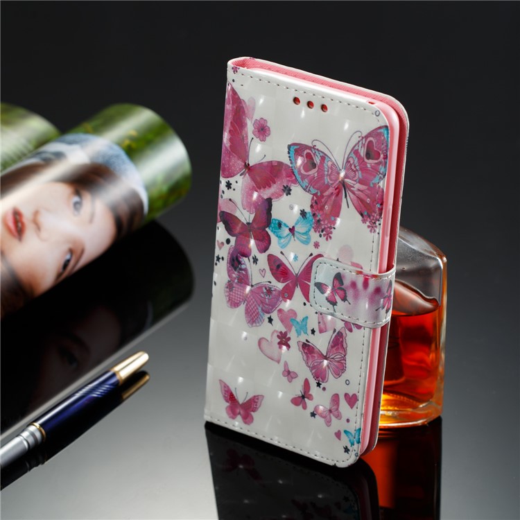 Pattern Printing Wallet Leather Stand Casing Cover for Samsung Galaxy S9 Plus - Butterflies Pattern-7