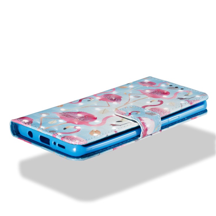 Pattern Printing Wallet Leather Stand Protection Cover for Samsung Galaxy S9 Plus - Flamingo-3