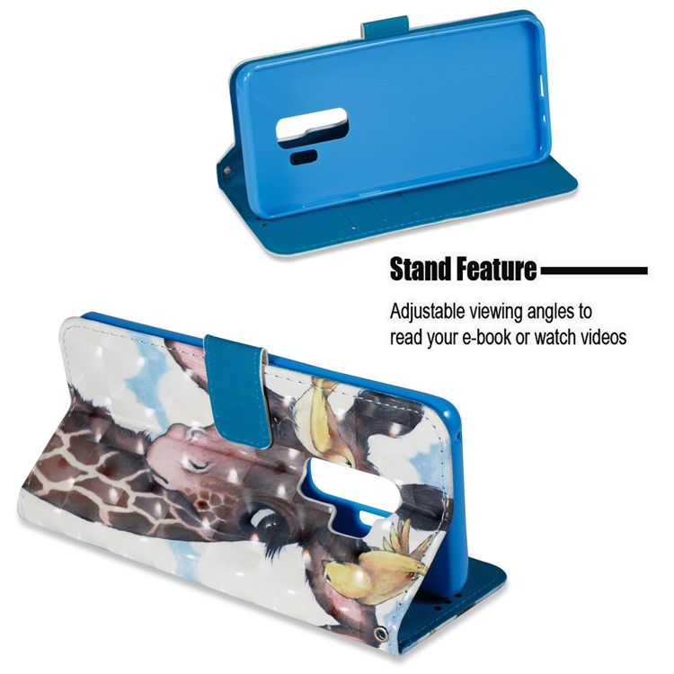 Pattern Printing Wallet Leather Stand Accessory Shell for Samsung Galaxy S9 Plus - Deer and Birds-4