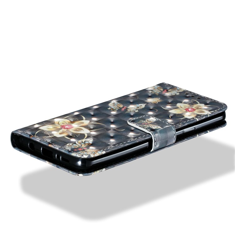 Pattern Printing Wallet Leather Stand Protection Shell for Samsung Galaxy S9 Plus - Flower and Butterfly-4