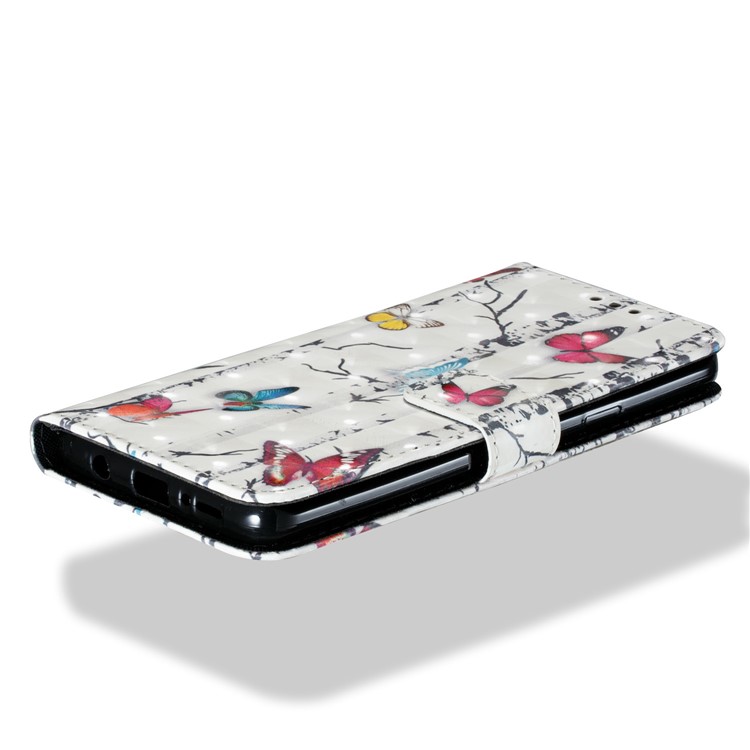 Pattern Printing Wallet Leather Stand Phone Casing Cover for Samsung Galaxy S9 Plus - Colorful Butterflies-3