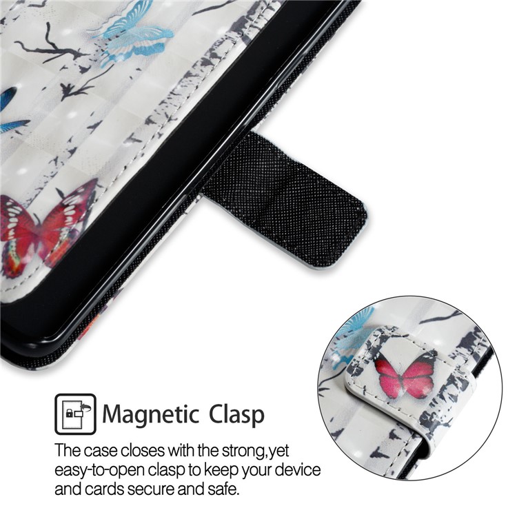 Pattern Printing Wallet Leather Stand Phone Casing Cover for Samsung Galaxy S9 Plus - Colorful Butterflies-6