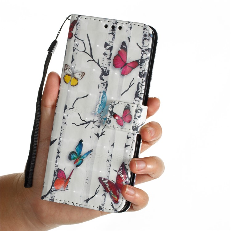 Pattern Printing Wallet Leather Stand Phone Casing Cover for Samsung Galaxy S9 Plus - Colorful Butterflies-7