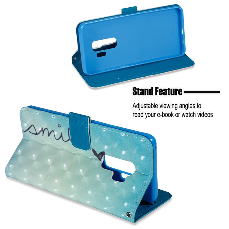 Pattern Printing Leather Wallet Stand Case for Samsung Galaxy S9 Plus G965 - Hearts-4