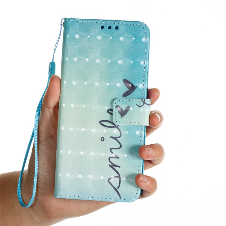 Custodia Per Portafoglio in Pelle Stampa di Motivi Per Samsung Galaxy S9 Plus G965 - Cuori