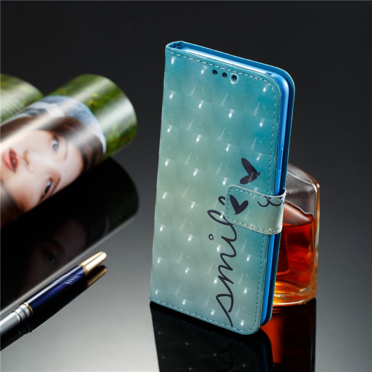 Custodia Per Portafoglio in Pelle Stampa di Motivi Per Samsung Galaxy S9 Plus G965 - Cuori