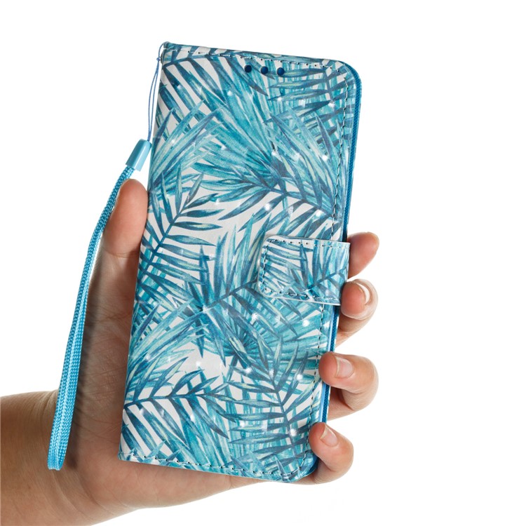 Pattern Printing Leather Wallet Stand Cover for Samsung Galaxy S9 Plus G965 - Plant-7