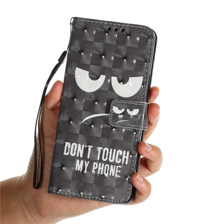 Pattern Printing Leather Wallet Stand Shell for Samsung Galaxy S9 Plus G965 - Angry Face-7