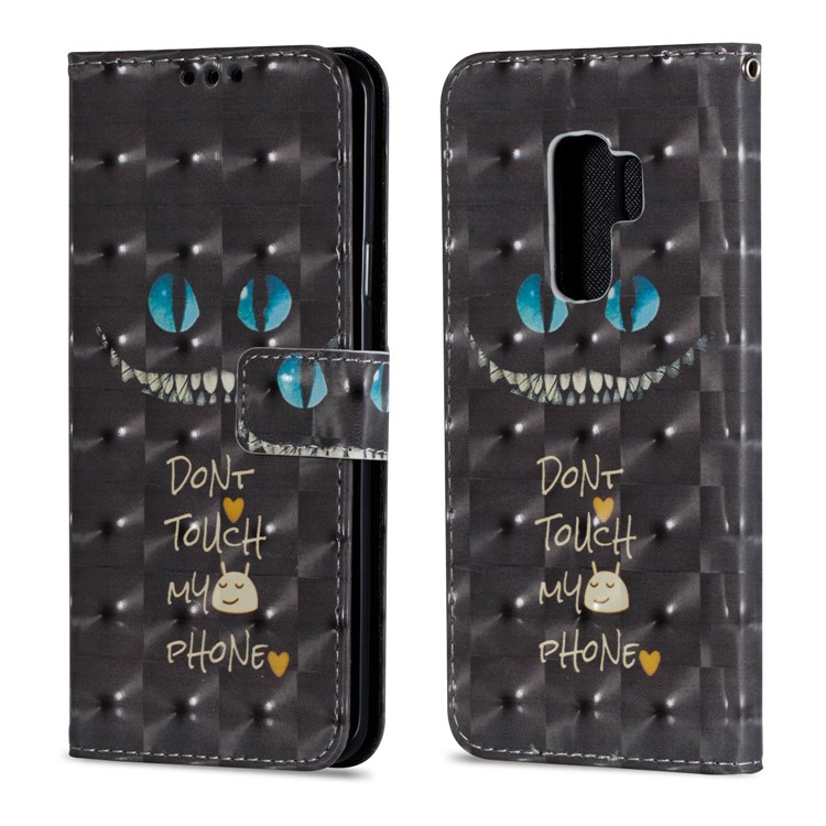 Pattern Printing Leather Wallet Stand Casing for Samsung Galaxy S9 Plus G965 - Blue Eyes Face-2