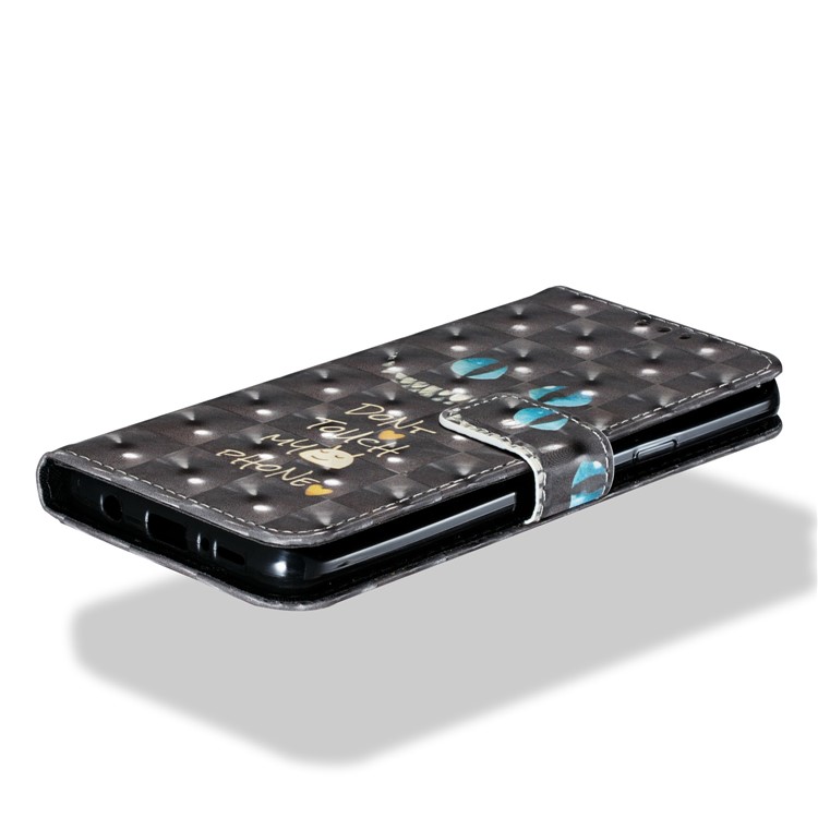 Pattern Printing Leather Wallet Stand Casing for Samsung Galaxy S9 Plus G965 - Blue Eyes Face-3