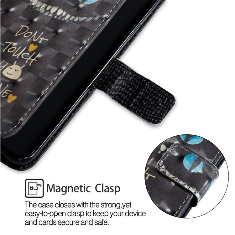 Pattern Printing Leather Wallet Stand Casing for Samsung Galaxy S9 Plus G965 - Blue Eyes Face-6