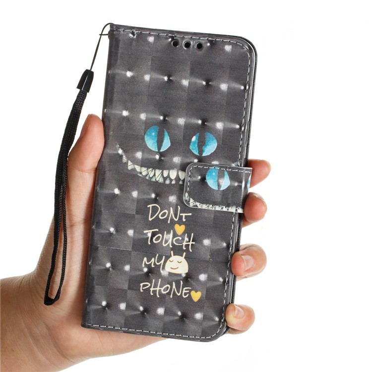 Pattern Printing Leather Wallet Stand Casing for Samsung Galaxy S9 Plus G965 - Blue Eyes Face-7