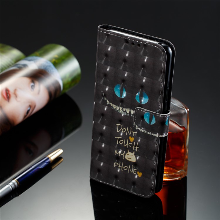 Pattern Printing Leather Wallet Stand Casing for Samsung Galaxy S9 Plus G965 - Blue Eyes Face-8