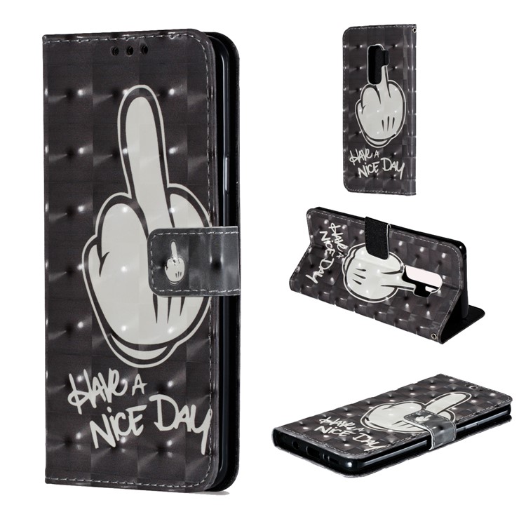 

Pattern Printing Leather Wallet Stand Cell Phone Case for Samsung Galaxy S9 Plus - Have A Nice Day