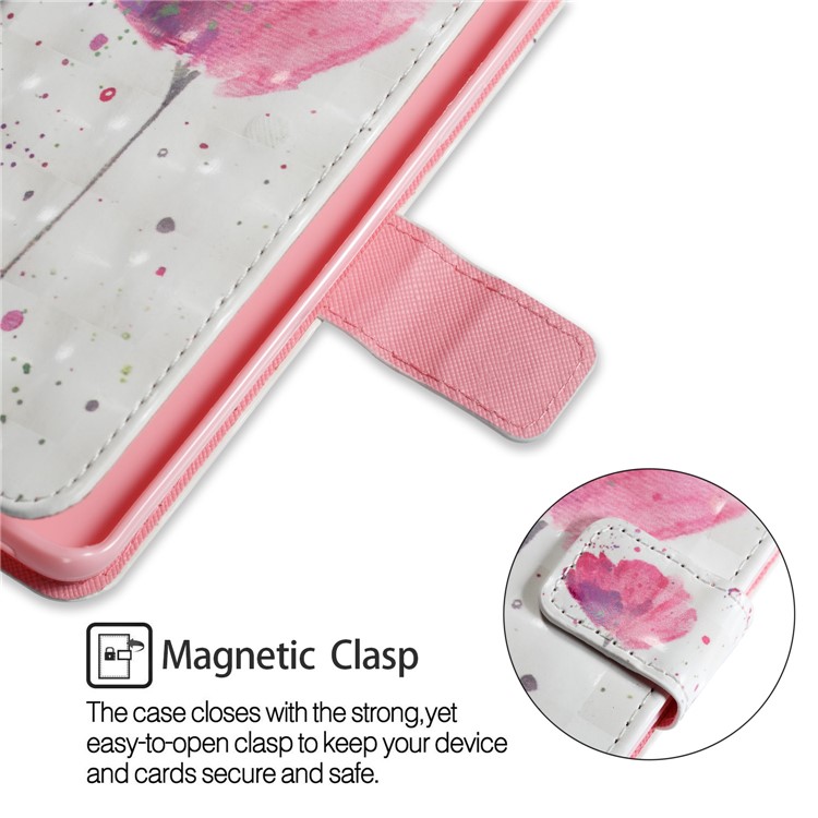 For Samsung Galaxy S9 Plus Pattern Printing Light Spot Decor Leather Wallet Stand Mobile Case - Vivid Flower-5
