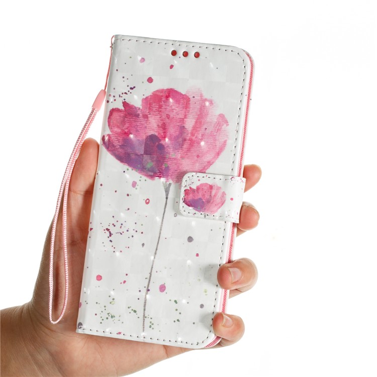 For Samsung Galaxy S9 Plus Pattern Printing Light Spot Decor Leather Wallet Stand Mobile Case - Vivid Flower-6