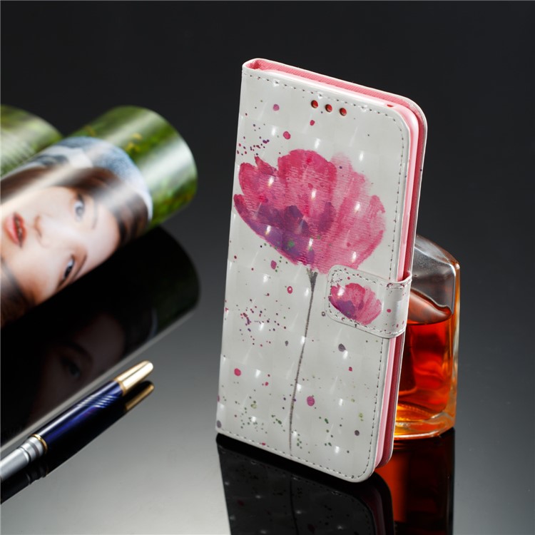 For Samsung Galaxy S9 Plus Pattern Printing Light Spot Decor Leather Wallet Stand Mobile Case - Vivid Flower-8