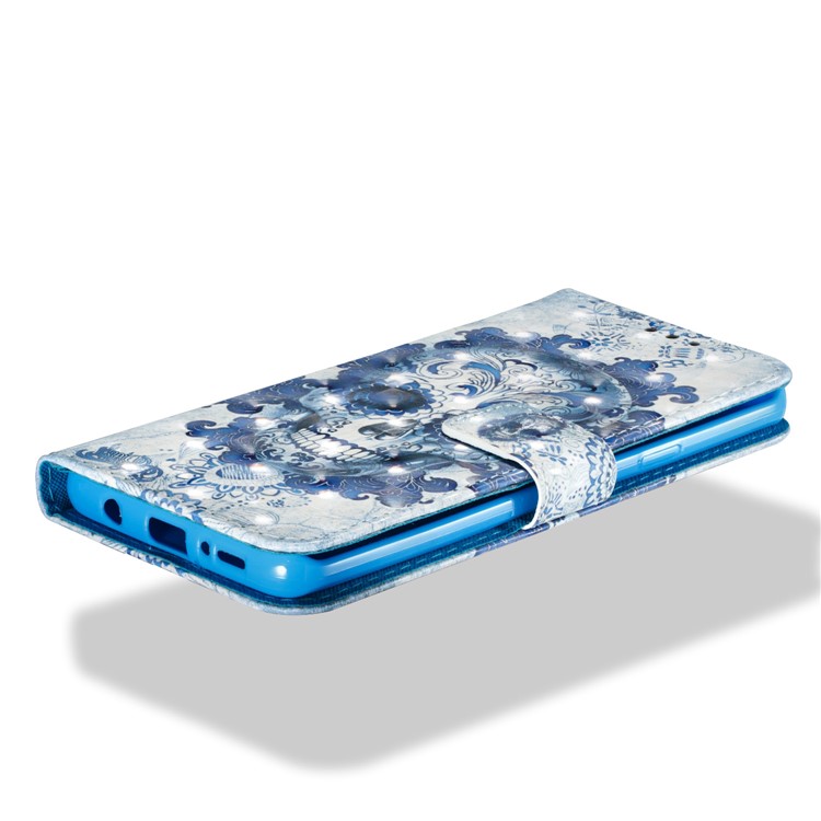 Pattern Printing Wallet Leather Stand Protection Shell for Samsung Galaxy S9 Plus G965 - Skull Pattern-3