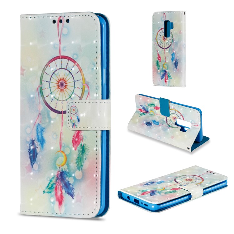 Pattern Printing Wallet Leather Stand Protection Casing Cover for Samsung Galaxy S9 Plus - Colorful Dream Catcher-1