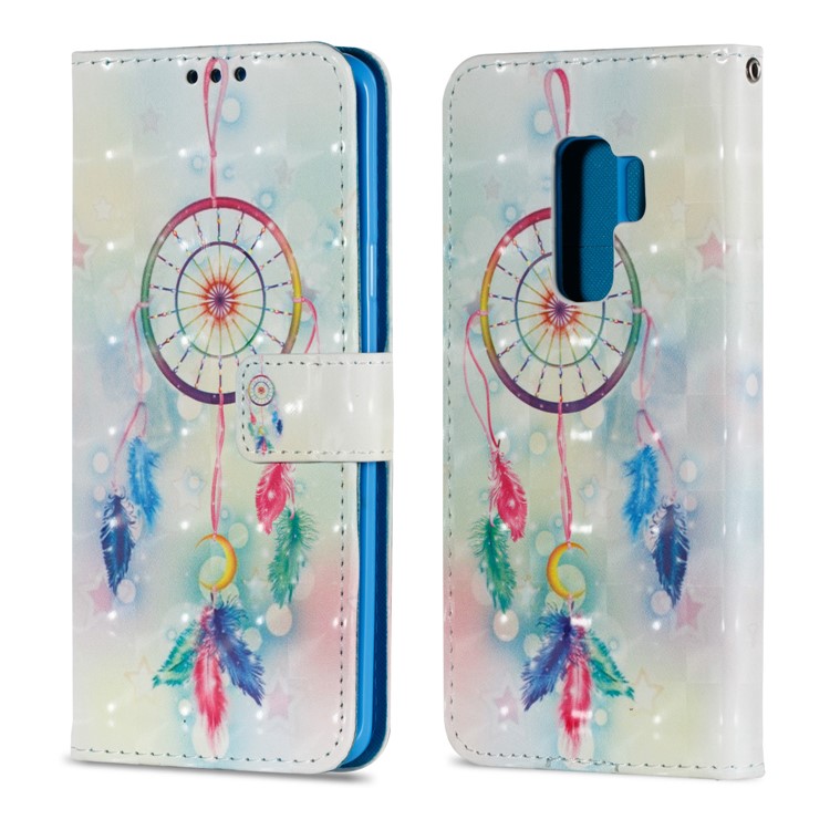 Pattern Printing Wallet Leather Stand Protection Casing Cover for Samsung Galaxy S9 Plus - Colorful Dream Catcher-2