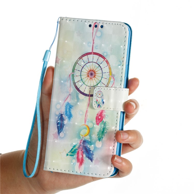 Pattern Printing Wallet Leather Stand Protection Casing Cover for Samsung Galaxy S9 Plus - Colorful Dream Catcher-7