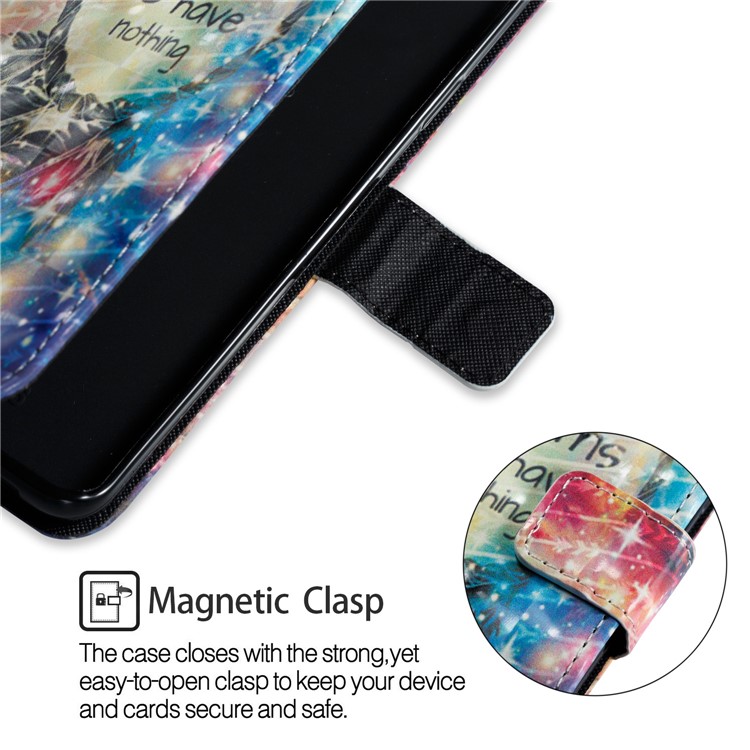 Pattern Printing Wallet Leather Stand Protection Cellphone Cover for Samsung Galaxy S9 Plus - Stars and Dream Catcher-5