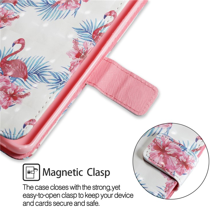 Pattern Printing Wallet Leather Stand Protection Cover for Samsung Galaxy S9 Plus G965 - Flamingo-5
