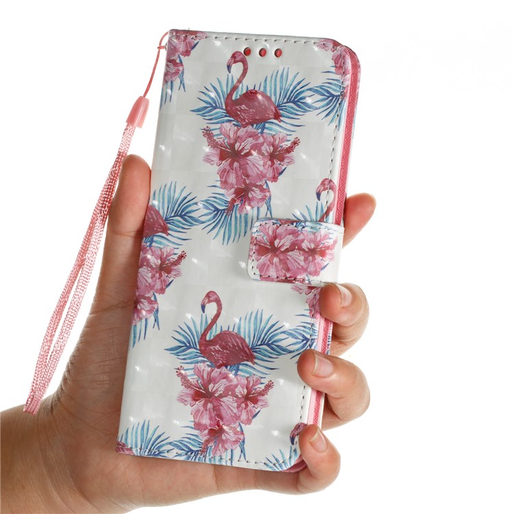 Pattern Printing Wallet Leather Stand Protection Cover for Samsung Galaxy S9 Plus G965 - Flamingo-6