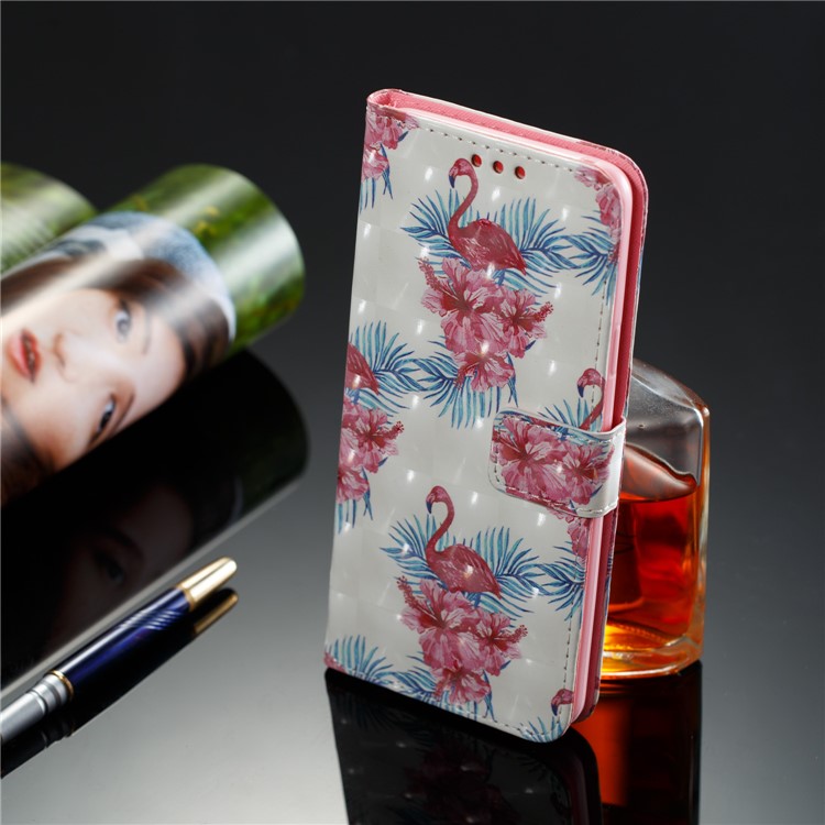 Pattern Printing Wallet Leather Stand Protection Cover for Samsung Galaxy S9 Plus G965 - Flamingo-8