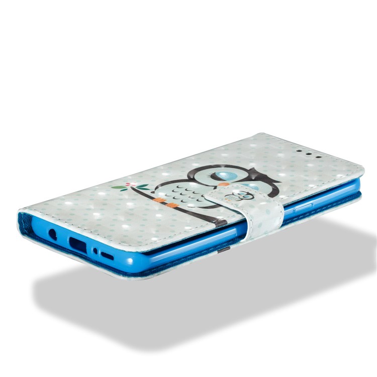 Pattern Printing Wallet Leather Stand Mobile Protection Shell for Samsung Galaxy S9 Plus G965 - Sleeping Owl-3