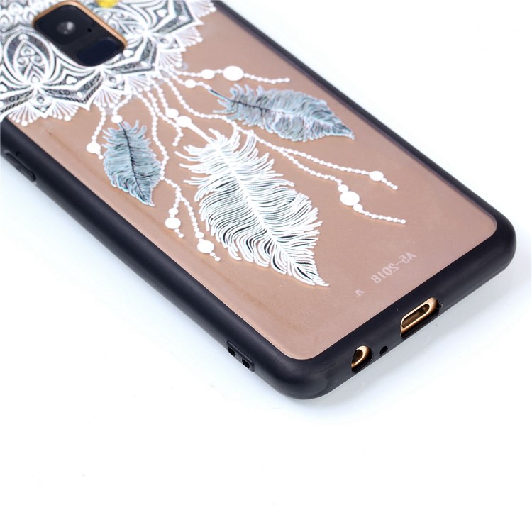 Rubberized Embossed Soft TPU + PC Combo Mobile Phone Accessory Cover for Samsung Galaxy A8 (2018) - Dream Catcher-5