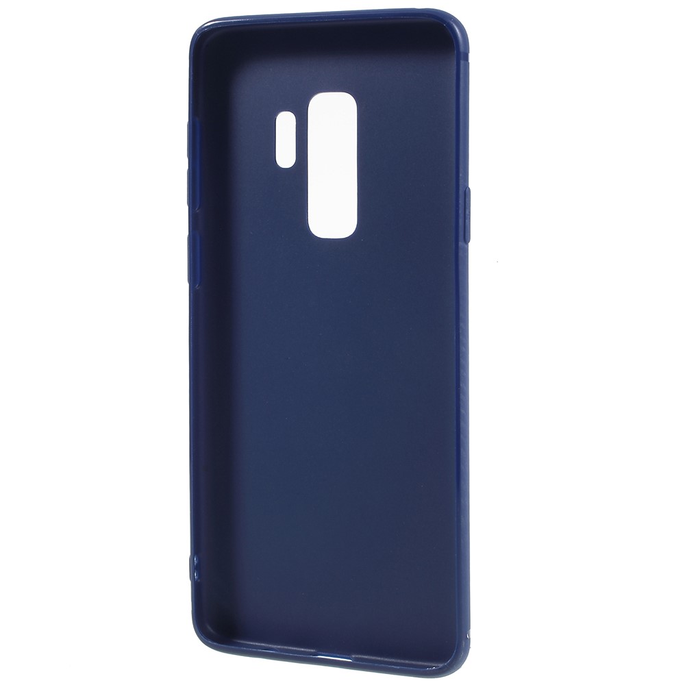 Matte Anti-scratch TPU Mobile Phone Case for Samsung Galaxy S9+ G965 - Dark Blue-3