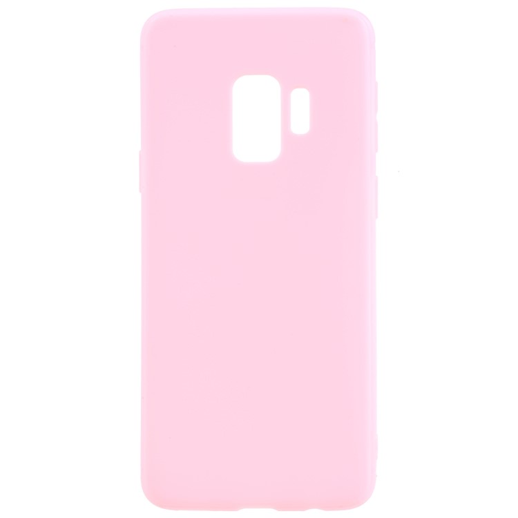 Matte Anti-scratch TPU Phone Casing for Samsung Galaxy S9 - Pink-1