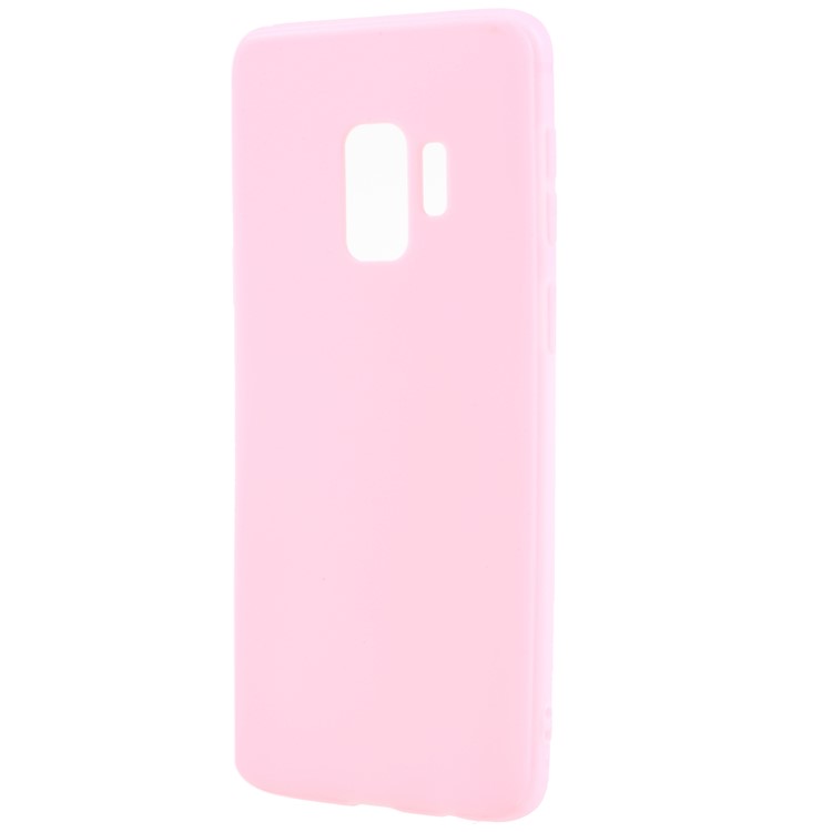 Matte Anti-scratch TPU Phone Casing for Samsung Galaxy S9 - Pink-2