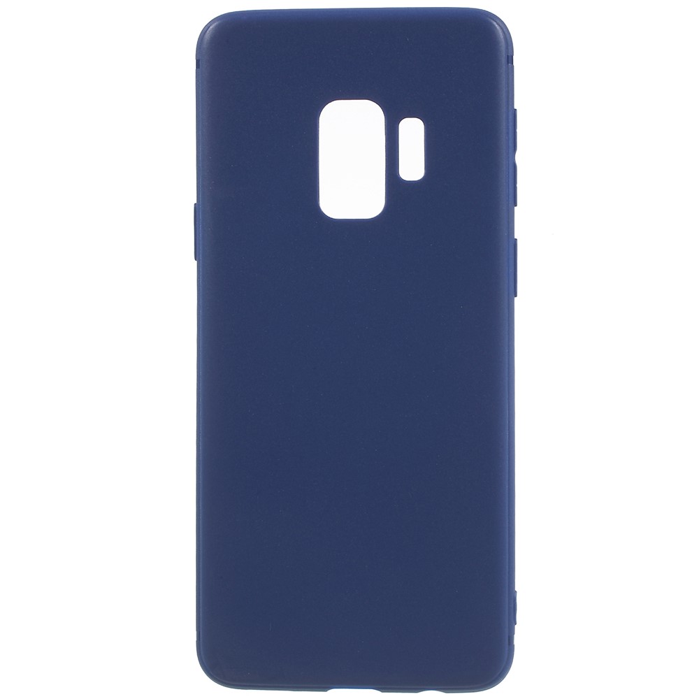 Matte Anti-scratch TPU Mobile Phone Case for Samsung Galaxy S9 - Dark Blue-1