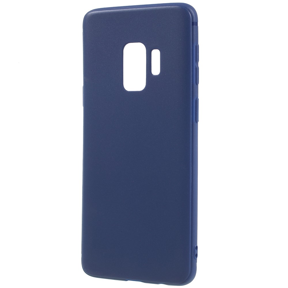 Matte Anti-scratch TPU Mobile Phone Case for Samsung Galaxy S9 - Dark Blue-2