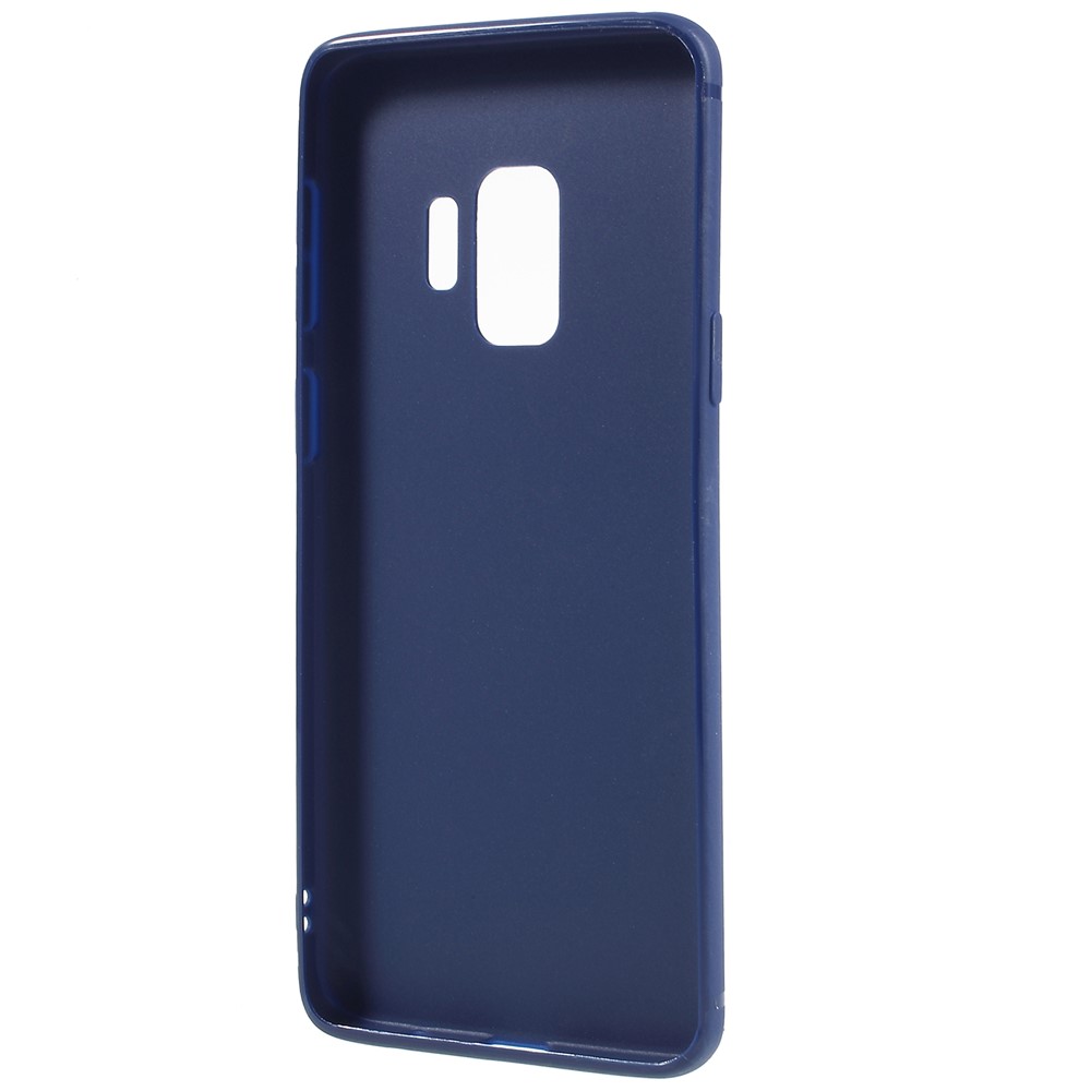 Matte Anti-scratch TPU Mobile Phone Case for Samsung Galaxy S9 - Dark Blue-3
