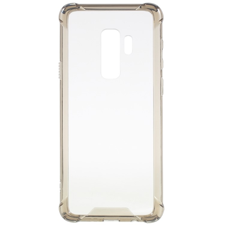 Drop-Proof Clear Acrylic Back + TPU Edge Hybrid Back Cover for Samsung Galaxy S9 Plus G965 - Grey-1