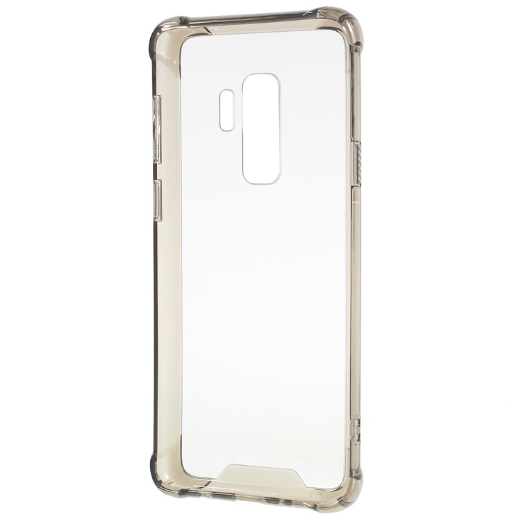 Drop-Proof Clear Acrylic Back + TPU Edge Hybrid Back Cover for Samsung Galaxy S9 Plus G965 - Grey-3