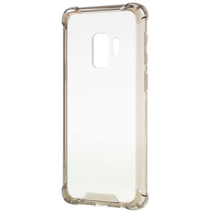 Drop-Proof Clear Acrylic Back + TPU Edge Hybrid Case for Samsung Galaxy S9 G960 - Grey-2