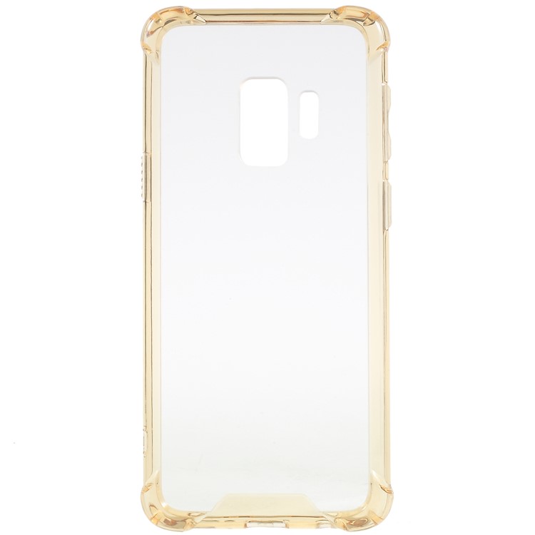 Caja Combinada Clara A Prueba De Gotas Del Teléfono De La Parte Posterior De Acrílico + TPU Para La Galaxia S9 De Samsung - Oro-1