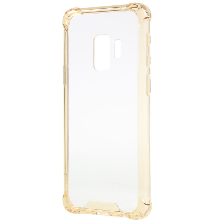 Caja Combinada Clara A Prueba De Gotas Del Teléfono De La Parte Posterior De Acrílico + TPU Para La Galaxia S9 De Samsung - Oro-2
