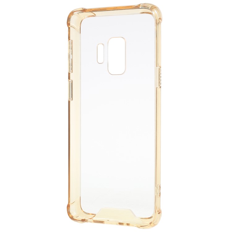 Caja Combinada Clara A Prueba De Gotas Del Teléfono De La Parte Posterior De Acrílico + TPU Para La Galaxia S9 De Samsung - Oro-3