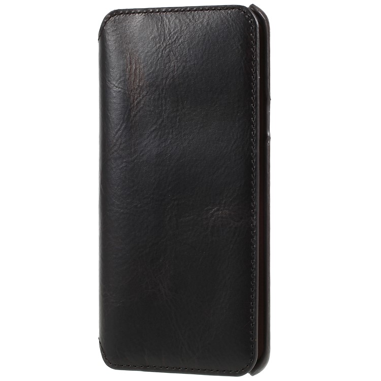Genuine Leather Wallet Flip Cover for Samsung Galaxy S9 Plus - Black-2