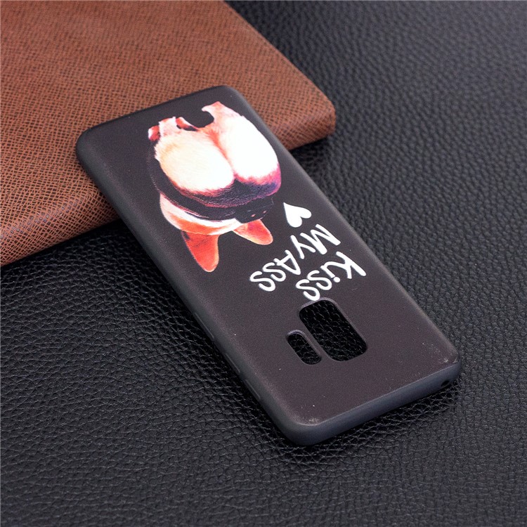 Embossment Patterned Soft TPU Cover for Samsung Galaxy S9 - Kiss My Ass-4