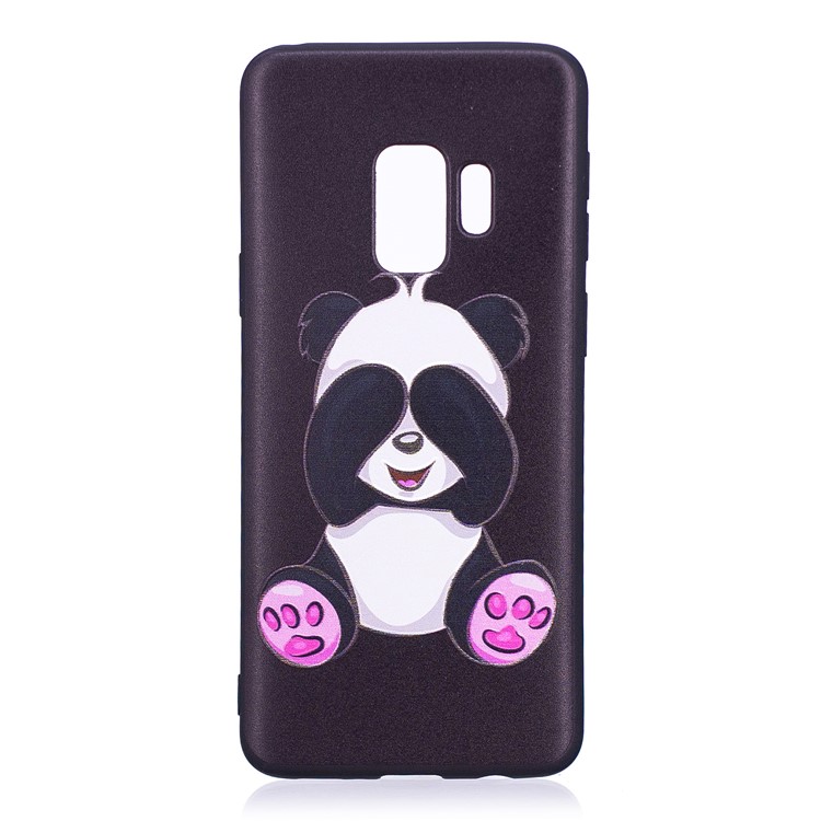 Embossment Patterned Soft TPU Shell for Samsung Galaxy S9 - Cute Panda-2