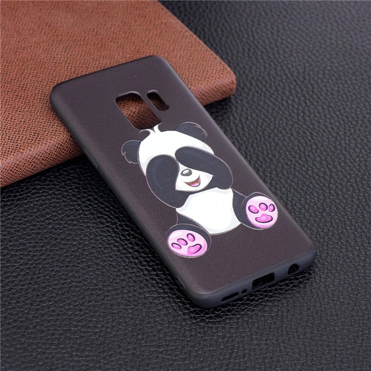 Embossment Patterned Soft TPU Shell for Samsung Galaxy S9 - Cute Panda-3