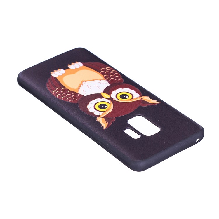 Embossment Patterned Flexible TPU Phone Case for Samsung Galaxy S9 - Owl-6